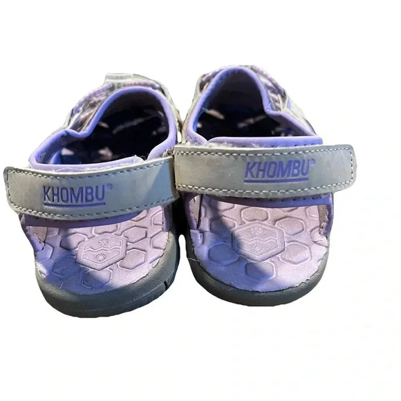 Khombu Youth Girls Sport Sandals Dana Grey / Purple Size 13 - Picture 2 of 7